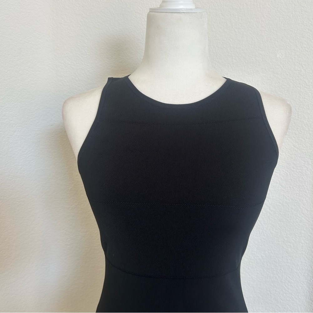 Theory Pointelle Dress in Black Stretch Knit Size P New - Picture 5 of 11
